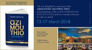 Invitation to Kuwait Yacht Show 2018! AZIMOUTHIO YACHTING INFO is participating as an exhibitor in the Kuwait Yacht Show 2018.